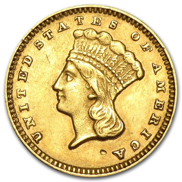 $1 Indian Head Gold Type 3 XF (Random Year)