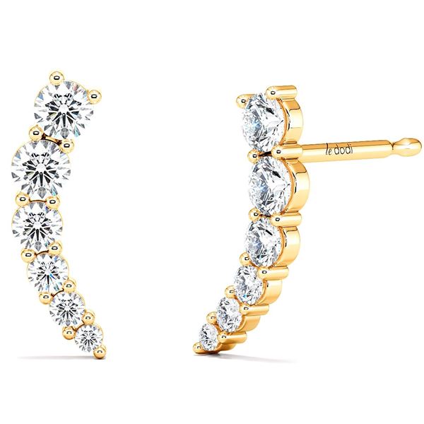 Natural 0.62 CTW Make-A-Wish Diamond Earrings 14KT Yellow Gold