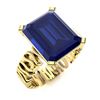 Image 2 : Natural 6.27 CTW Sapphire Solitaire Ring 18K Yellow Gold