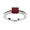 Image 1 : Natural 0.86 CTW Ruby Solitaire Ring 14K White Gold