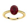 Image 1 : Natural 3.07 CTW Ruby Solitaire Ring 18K Yellow Gold