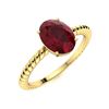 Image 2 : Natural 3.07 CTW Ruby Solitaire Ring 18K Yellow Gold