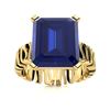 Image 1 : Natural 5.52 CTW Sapphire Solitaire Ring 18K Yellow Gold