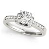Image 1 : Natural 0.86 ctw Diamond SolitaireRing 14k White Gold