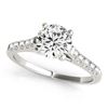 Image 1 : Natural 0.97 ctw Diamond Solitaire Ring 14k White Gold