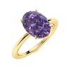 Image 2 : Natural 1.55 CTW Iolite Solitaire Ring 14K Yellow Gold