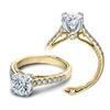 Image 1 : Natural 2.02 CTW Diamond Engagement Halo Ring 14KT Two Tone