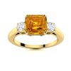 Image 1 : Natural 1.47 CTW Citrine & Diamond Engagement Ring 14K Yellow Gold