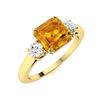 Image 2 : Natural 1.47 CTW Citrine & Diamond Engagement Ring 14K Yellow Gold