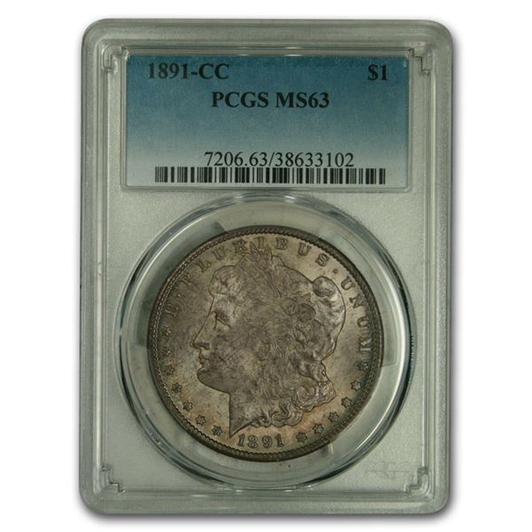 1891-CC Morgan Dollar MS-63 PCGS