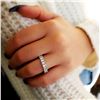 Image 3 : Natural 3.52 CTW U-Setting Emerald Cut Diamond Eternity Ring 18KT White Gold