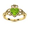Image 1 : Natural 0.48 CTW Peridot & Diamond Engagement Ring 18K Yellow Gold