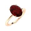 Image 2 : Natural 6.01 CTW Garnet Solitaire Ring 14K Rose Gold
