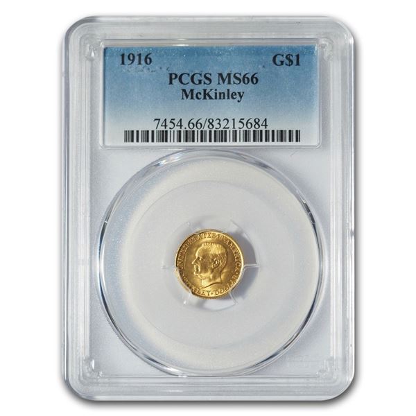 1916 Gold $1.00 McKinley MS-66 PCGS