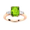 Image 1 : Natural 2.87 CTW Peridot & Diamond Engagement Ring 14K Rose Gold