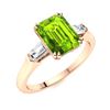 Image 2 : Natural 2.87 CTW Peridot & Diamond Engagement Ring 14K Rose Gold