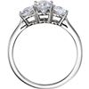 Image 3 : Natural 2.02 CTW 3-Stone Oval Cut Diamond Engagement Ring 18KT White Gold