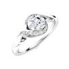 Image 2 : Natural 0.75 CTW Diamond Solitaire Ring 18K White Gold