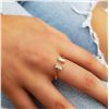 Image 3 : Natural 0.27 CTW Stackable Baguette Diamond Cuff Ring 18KT White Gold