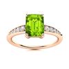 Image 1 : Natural 0.71 CTW Peridot & Diamond Engagement Ring 18K Rose Gold
