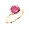 Image 2 : Natural 1.22 CTW Tourmaline Solitaire Ring 18K Rose Gold