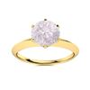 Image 1 : Natural 1.42 CTW Rose Quartz Solitaire Ring 18K Yellow Gold