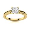 Image 1 : Natural 0.71 CTW Diamond Solitaire Ring 14K Yellow Gold