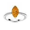 Image 1 : Natural 0.26 CTW Citrine Solitaire Ring 14K White Gold
