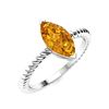 Image 2 : Natural 0.26 CTW Citrine Solitaire Ring 14K White Gold