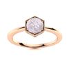 Image 1 : Natural 1.05 CTW Rose Quartz Solitaire Ring 14K Rose Gold