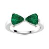 Image 1 : Natural 1.92 CTW Emerald Solitaire Ring 18K White Gold