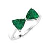 Image 2 : Natural 1.92 CTW Emerald Solitaire Ring 18K White Gold