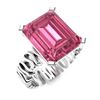 Image 2 : Natural 3.96 CTW Tourmaline Solitaire Ring 14K White Gold