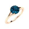 Image 2 : Natural 1.22 CTW Topaz Solitaire Ring 18K Rose Gold