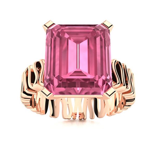 Natural 2.57 CTW Tourmaline Solitaire Ring 18K Rose Gold