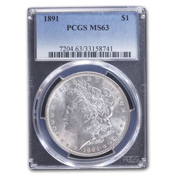 1891 Morgan Dollar MS-63 PCGS