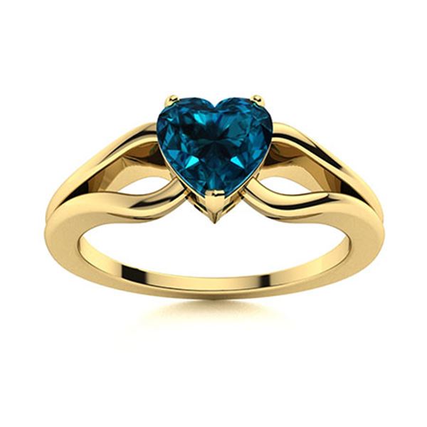 Natural 0.89 CTW Topaz Solitaire Ring 14K Yellow Gold