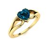 Image 2 : Natural 0.89 CTW Topaz Solitaire Ring 14K Yellow Gold