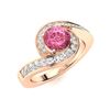 Image 2 : Natural 1.09 CTW Tourmaline & Diamond Engagement Ring 14K Rose Gold