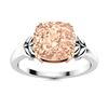Image 1 : Natural 4.04 CTW Morganite Solitaire Ring 18K White Gold