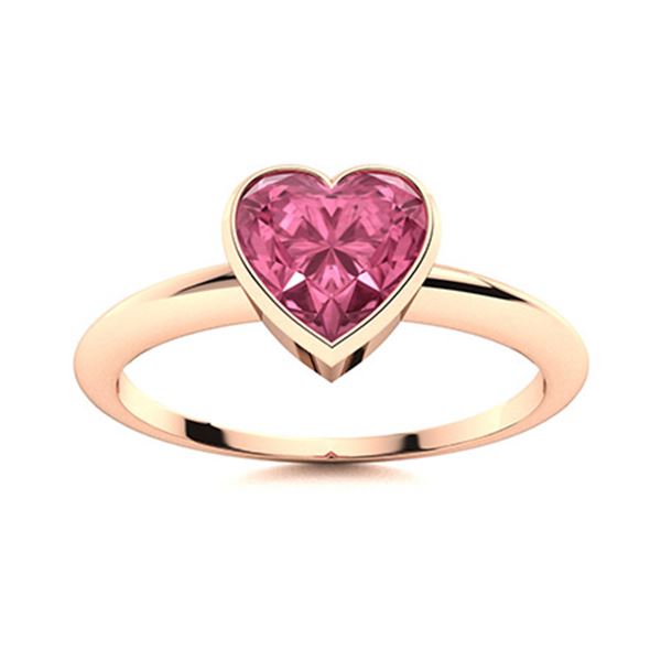 Natural 0.41 CTW Tourmaline Solitaire Ring 14K Rose Gold