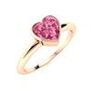 Image 2 : Natural 0.41 CTW Tourmaline Solitaire Ring 14K Rose Gold
