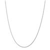 Image 1 : 14K White Gold 1.5 mm Round Diamond Cut Wheat Chain - 22 in.