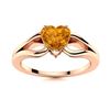 Image 1 : Natural 0.66 CTW Citrine Solitaire Ring 18K Rose Gold