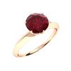 Image 2 : Natural 1.31 CTW Ruby Solitaire Ring 14K Rose Gold