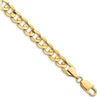 Image 2 : 14k Yellow Gold 8.5 mm Open Concave Curb Chain - 9 in.