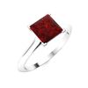 Image 2 : Natural 0.84 CTW Garnet Solitaire Ring 14K White Gold