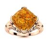 Image 1 : Natural 2.52 CTW Citrine Solitaire Ring 18K Rose Gold