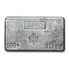 Image 1 : 10 oz Silver Bar - Johnson Matthey Canada (Poured, Maple Leaf)