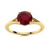 Image 1 : Natural 2.27 CTW Ruby Solitaire Ring 18K Yellow Gold